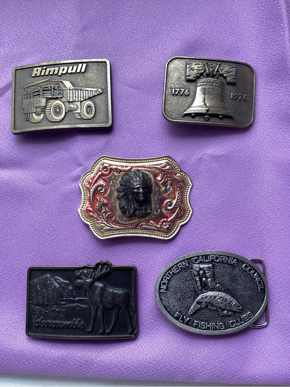 Silver-Tone Belt Buckle - Black and Silver